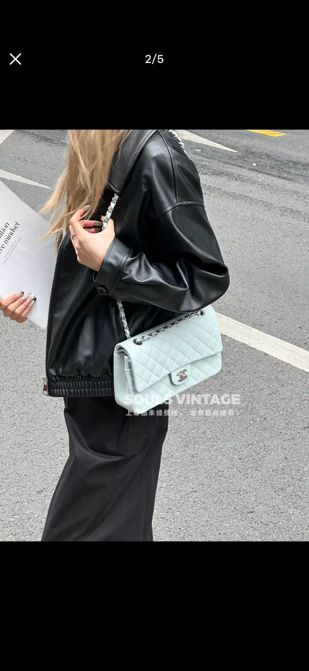 샤넬 캐비어 퀼팅 체인 숄더백 상세 이미지 20