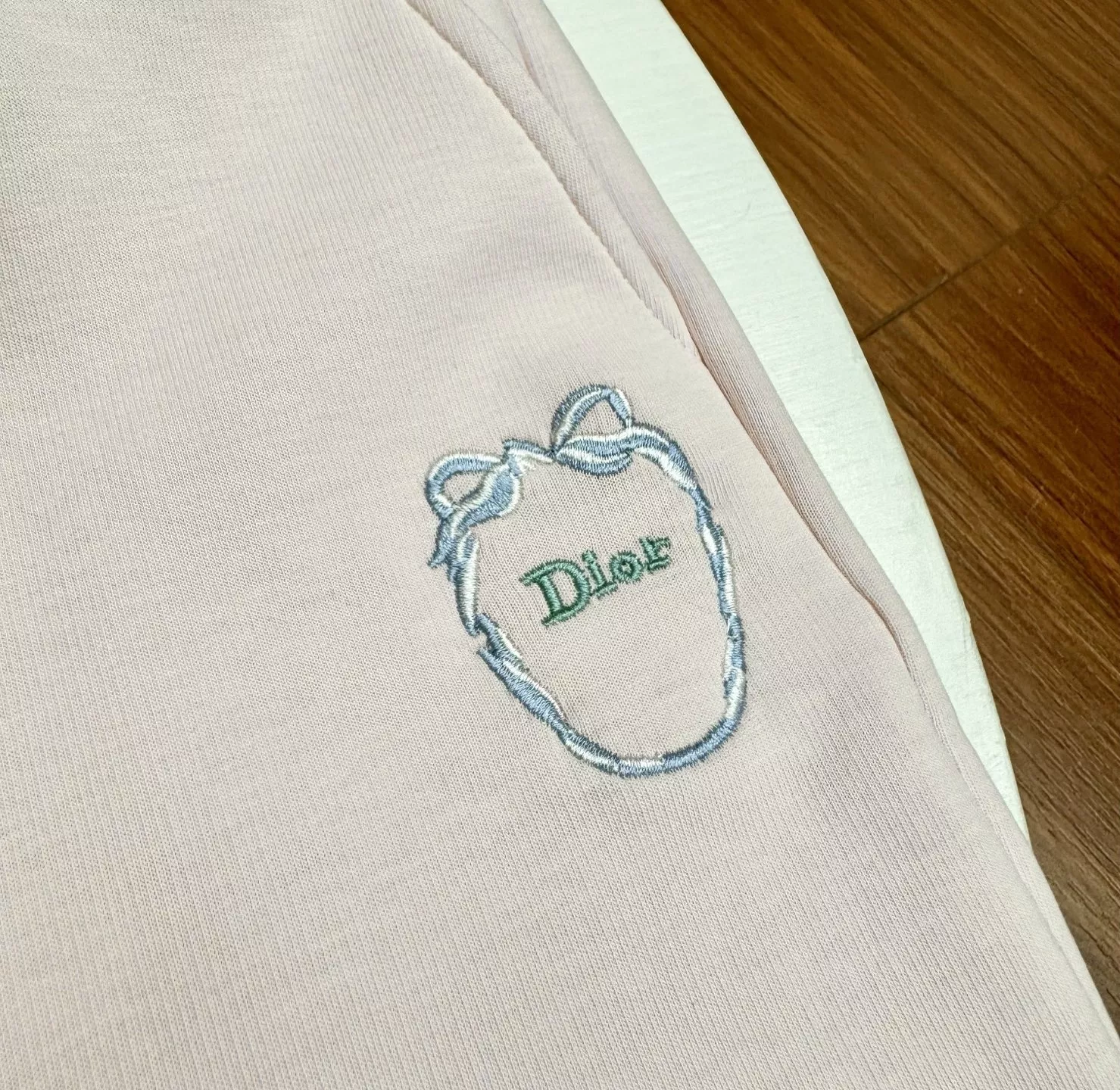 디올 로고 자수 코튼 아동용 상하의 세트 상세 이미지 17