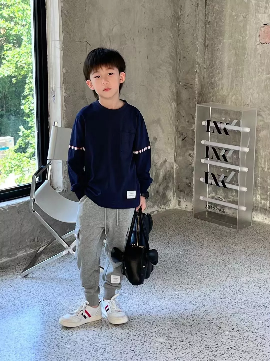 톰브라운 삼선 배색 긴소매 아동용 긴소매 티셔츠 상세 이미지 13