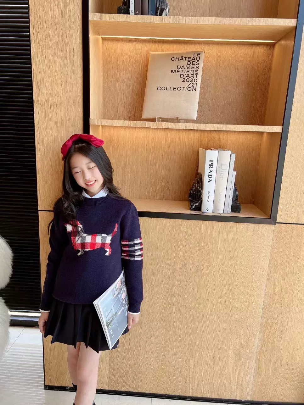 톰브라운 강아지 자수 긴소매 아동용 긴소매 니트 상세 이미지 18