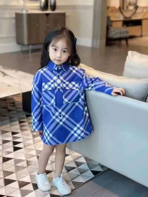 버버리 체크 코튼 아동용 긴소매 셔츠 상세 이미지 13