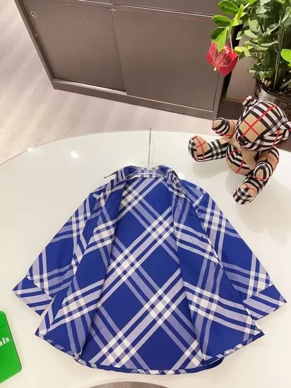 버버리 체크 코튼 아동용 긴소매 셔츠 상세 이미지 6