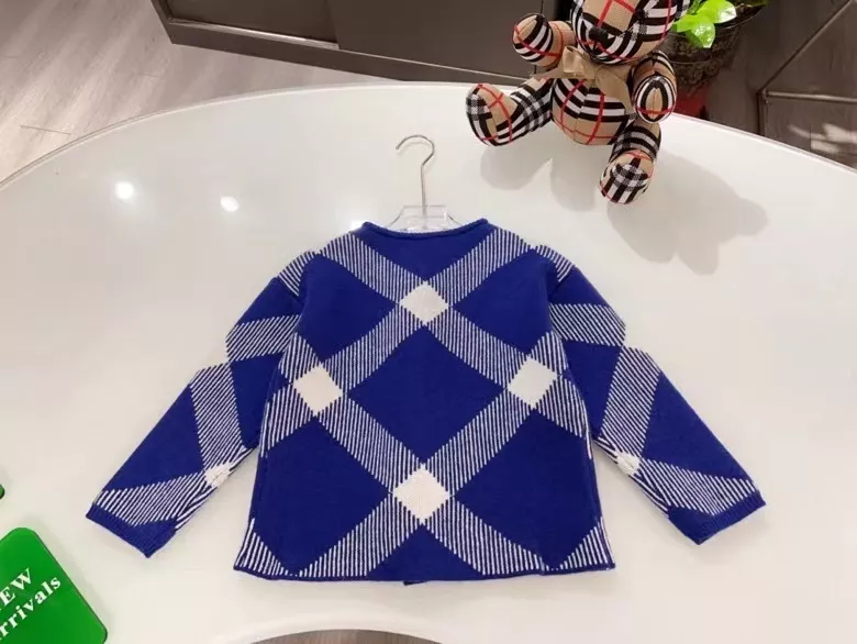 버버리 체크 울혼방 아동용 긴소매 가디건 상세 이미지 8