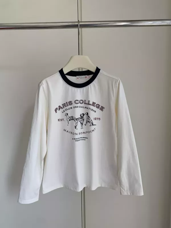 봉쁘앙 달마시안 프린트 아동용 긴소매 티셔츠
