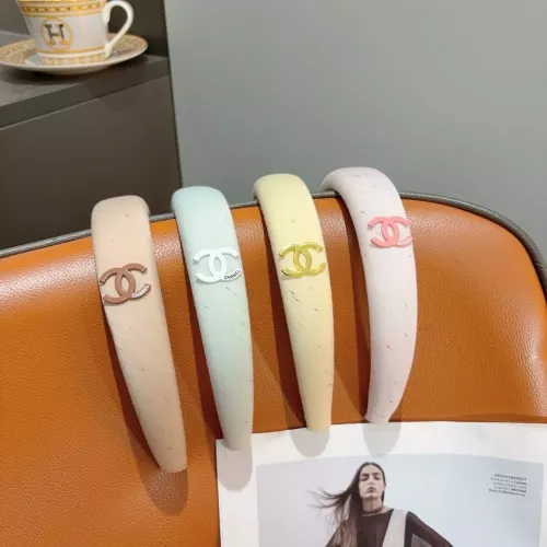 샤넬 로고 장식 패브릭 헤어밴드