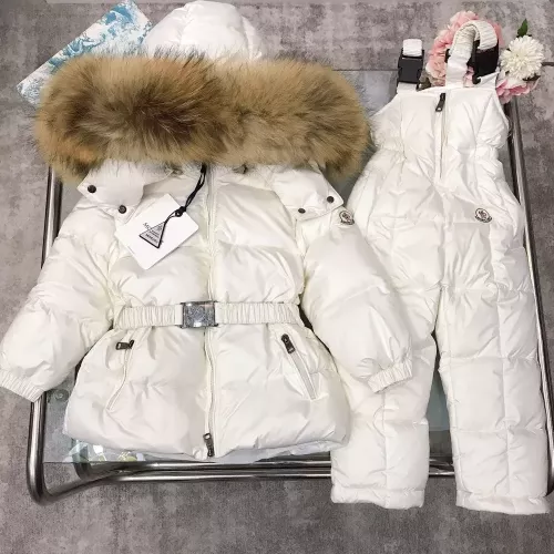 몽클레어 라쿤 퍼 칼라 다운 아동용 상하의 세트