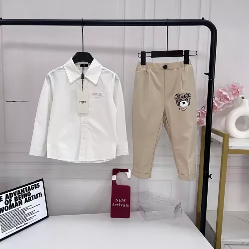 펜디 곰 프린트 셔츠 아동용 상하의 세트