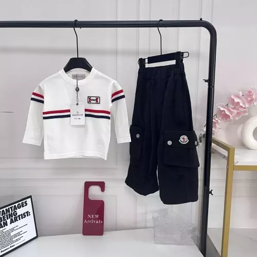 몽클레어 배색 스트라이프 카고 아동용 상하의 세트