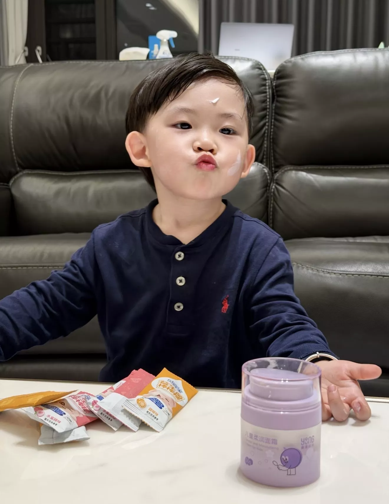 랄프로렌 헨리넥 투톤 아동용 긴소매 티셔츠 상세 이미지 3