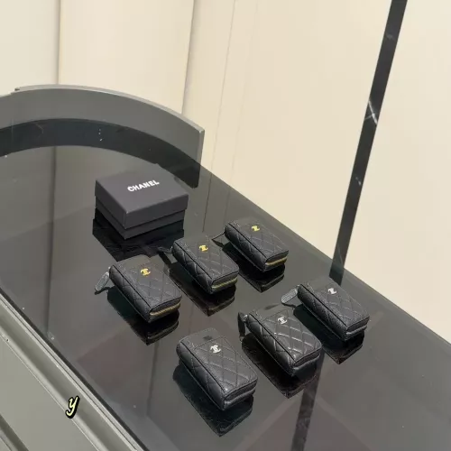샤넬 캐비어 텍스처 플랩형 카드 지갑