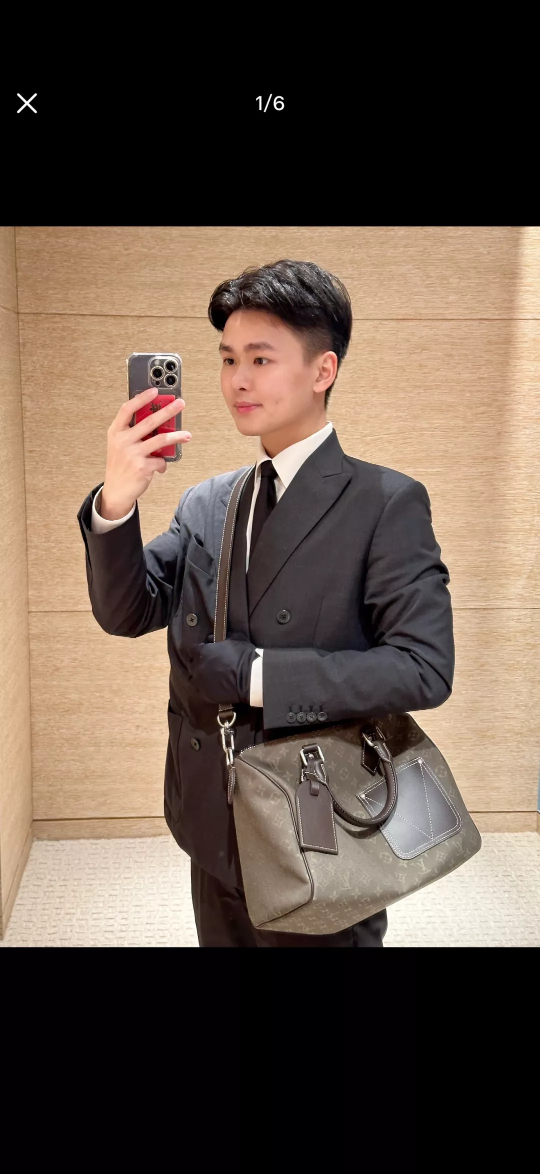 루이비통 모노그램 지퍼 여밈 탑핸들 보스턴백 상세 이미지 12