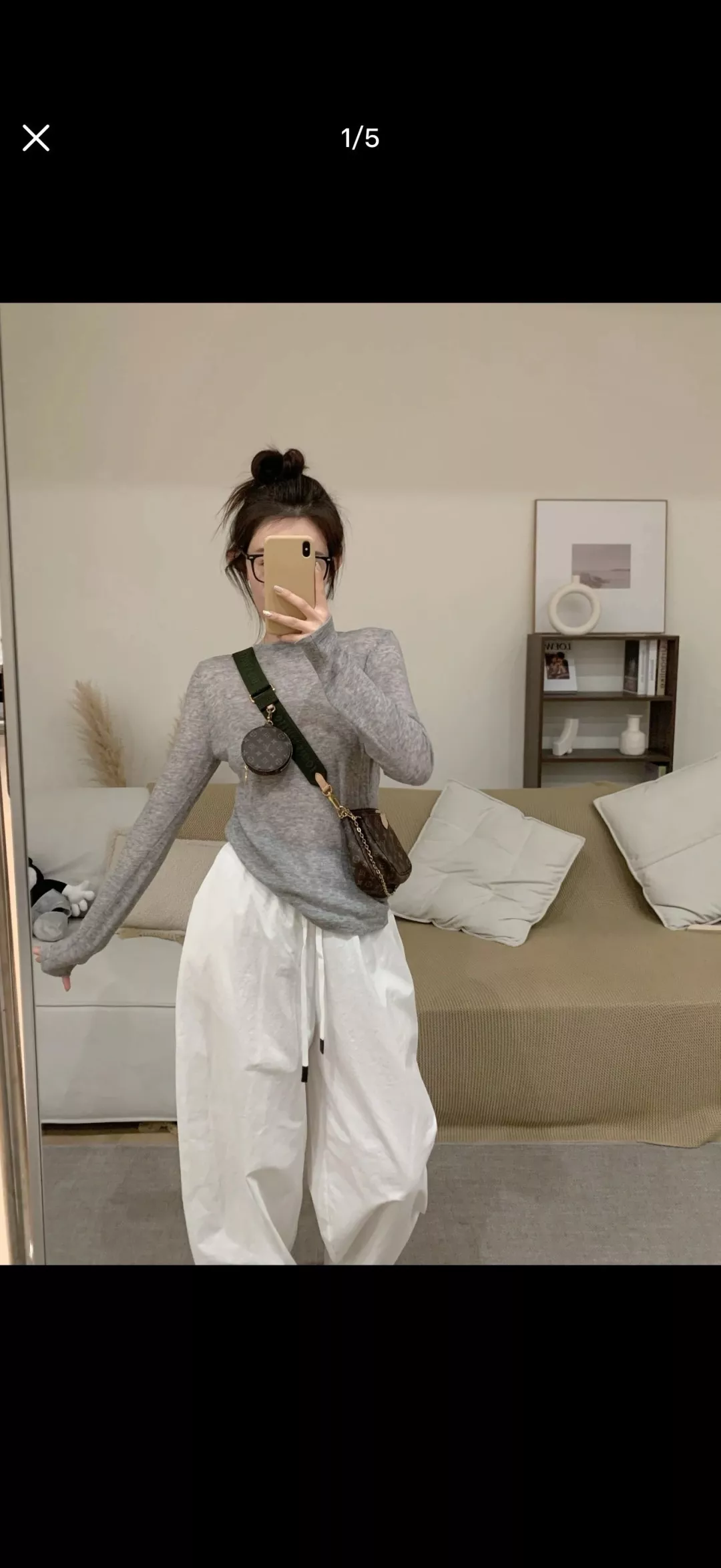 루이비통 모노그램 체인 장식 멀티 크로스백 상세 이미지 23