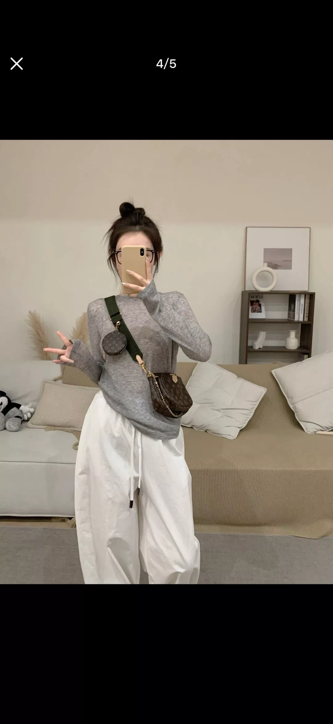 루이비통 모노그램 체인 장식 멀티 크로스백 상세 이미지 25