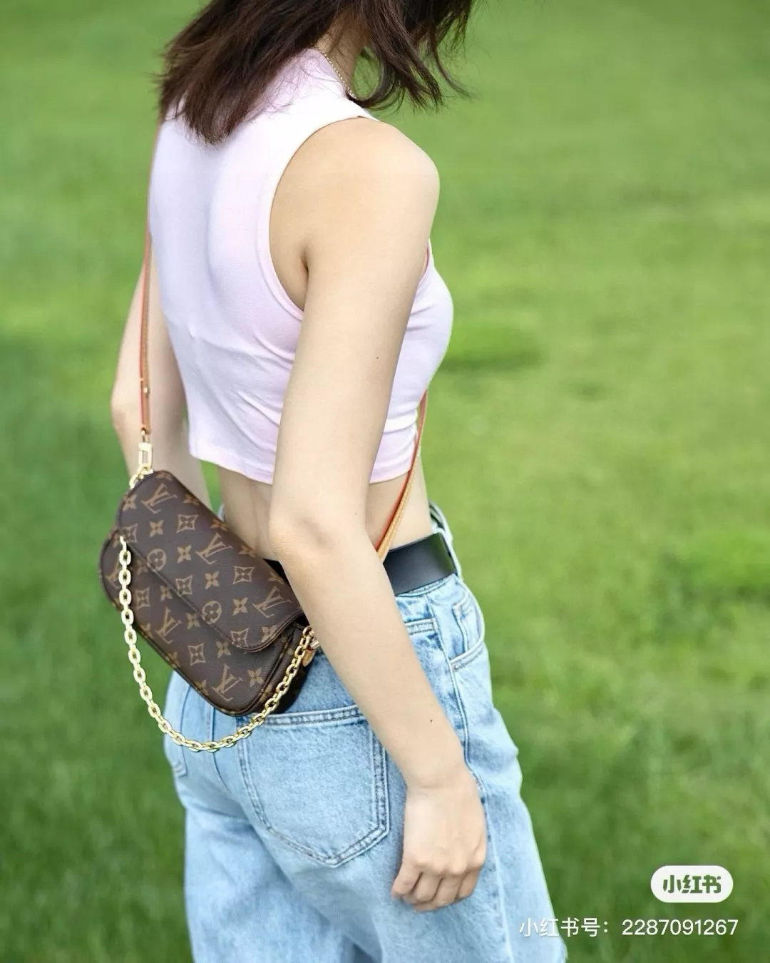 루이비통 모노그램 플랩 더블 체인 바게트백 상세 이미지 24