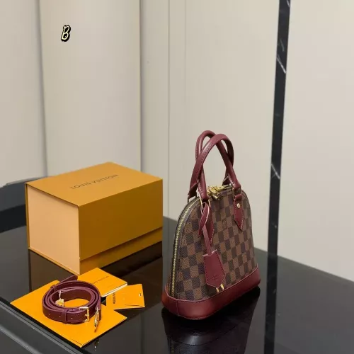 루이비통 체크 패턴 돔형 더블 핸들 토트백