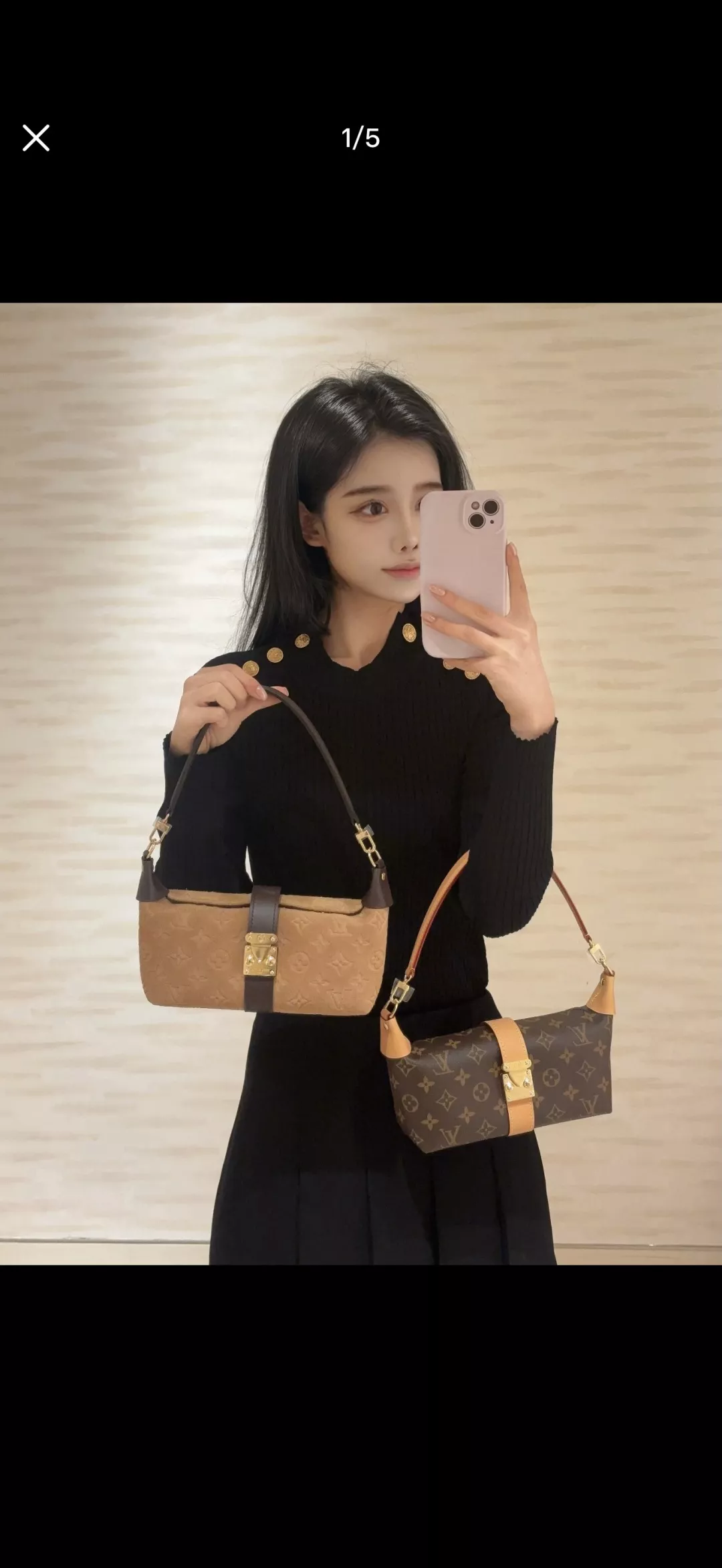 루이비통 모노그램 데님 플랩 여밈 숄더백 상세 이미지 12