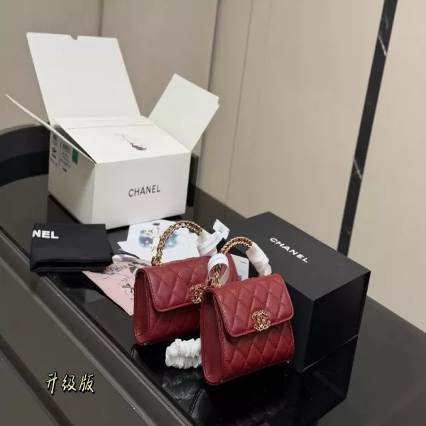 샤넬 퀼팅 소가죽 체인 스트랩 보스턴백