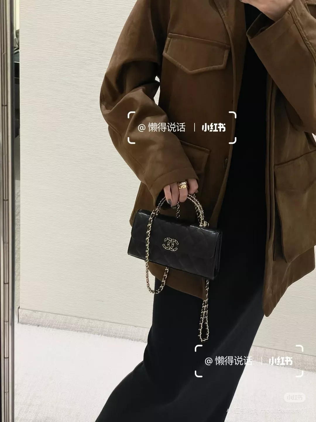 샤넬 퀼팅 소가죽 체인 핸들 보스턴백 상세 이미지 24