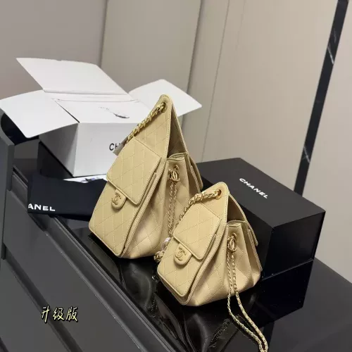 샤넬 미세한 입자 질감 체인 스트랩 호보백