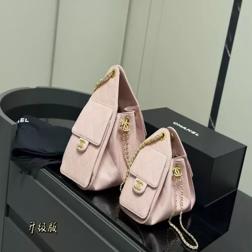 샤넬 캐비어 텍스처 체인 스트랩 호보백