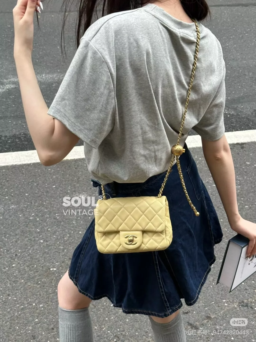 샤넬 퀼팅 골드 볼 길이 조절 체인 보스턴백 상세 이미지 30