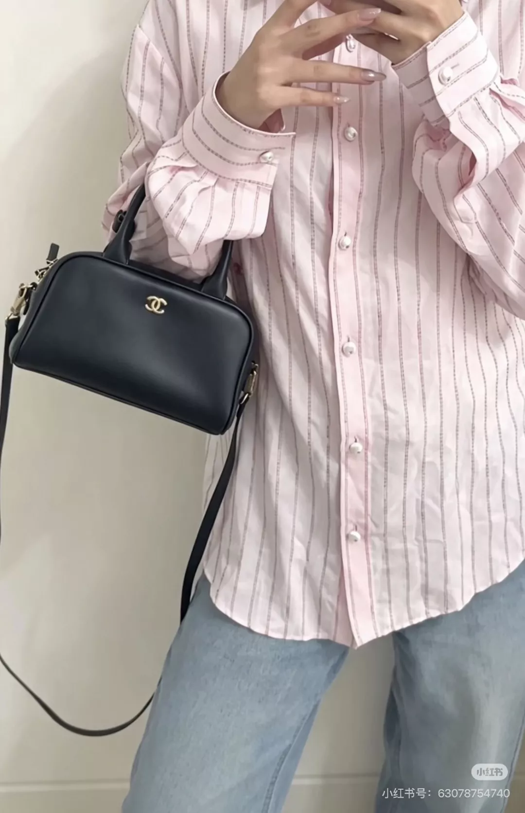 샤넬 빈티지 스타일 더블 핸들 보스턴백 상세 이미지 18