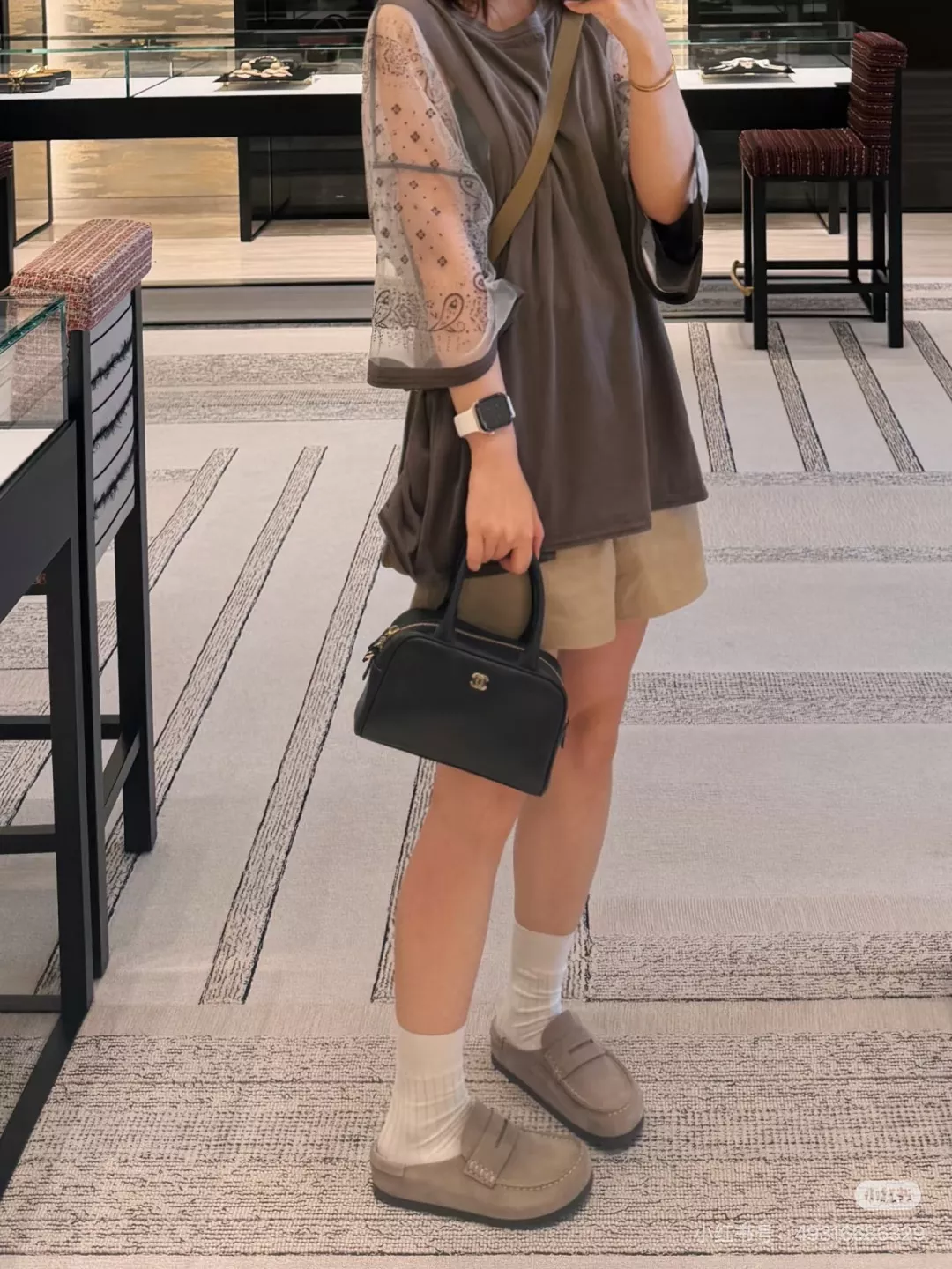샤넬 빈티지 스타일 더블 핸들 보스턴백 상세 이미지 19