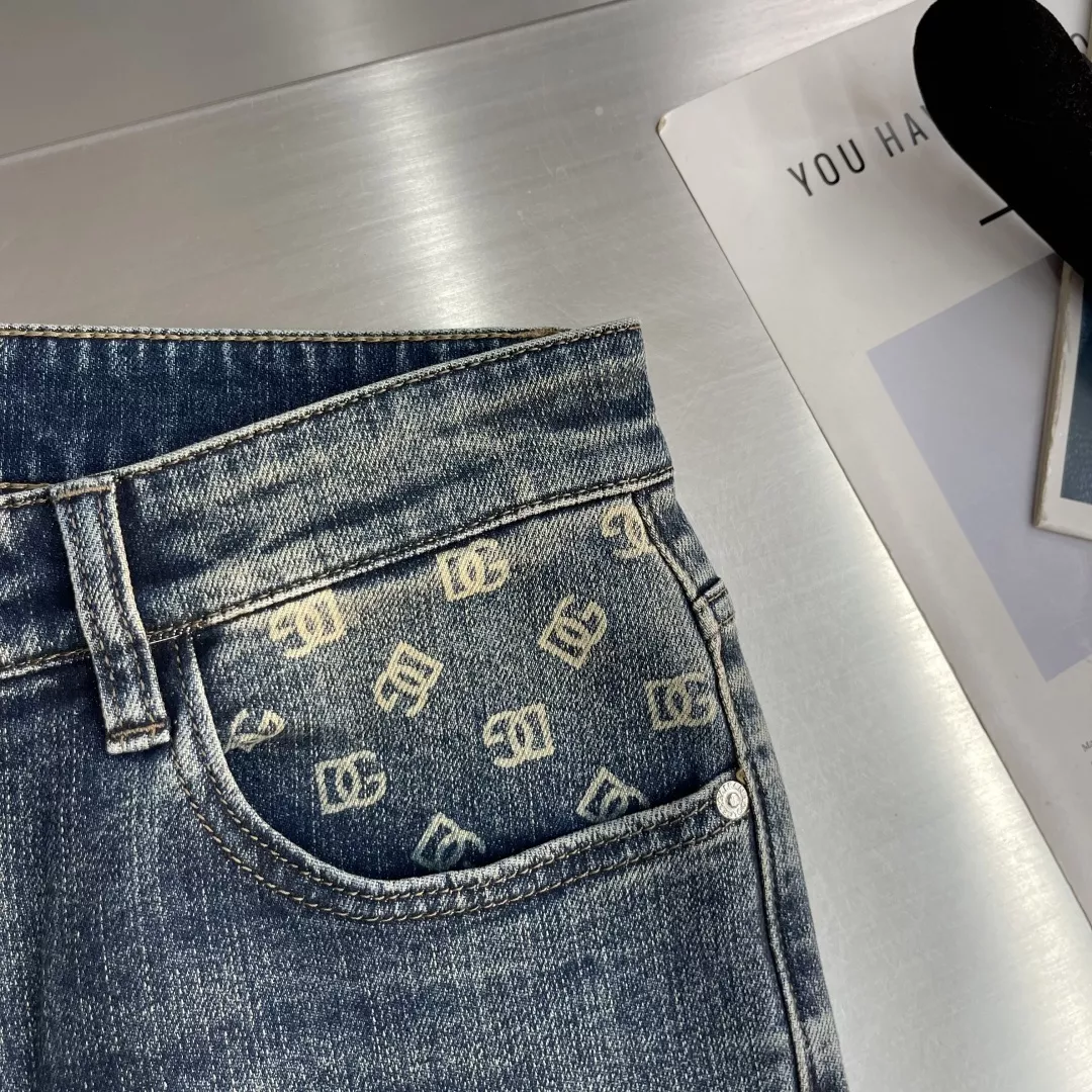 돌체앤가바나 빈티지 워싱 일자핏 남녀공용 데님 팬츠 상세 이미지 5