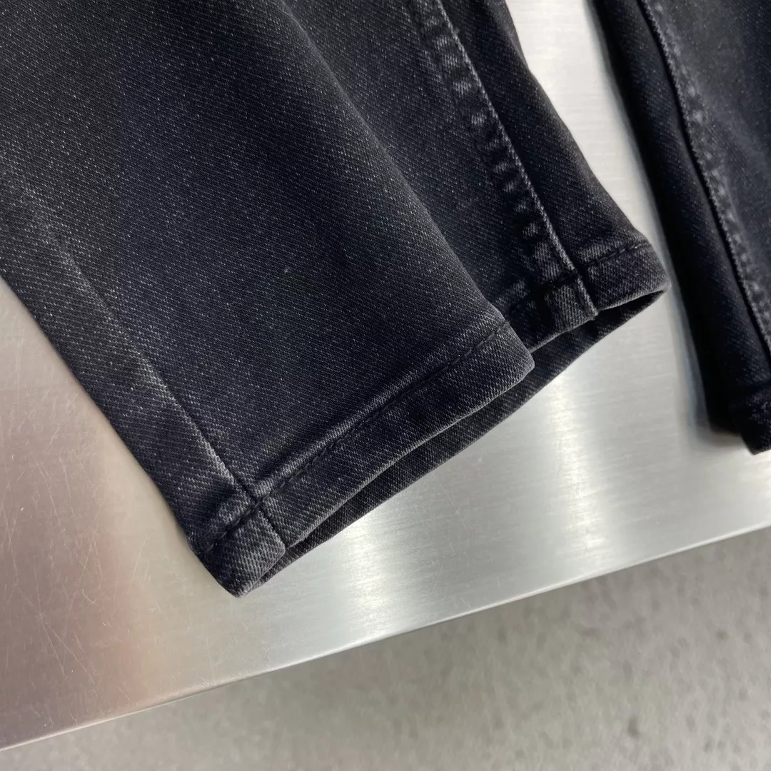 브루넬로쿠치넬리 자수 로고 스트레이트 남녀공용 데님 팬츠 상세 이미지 6