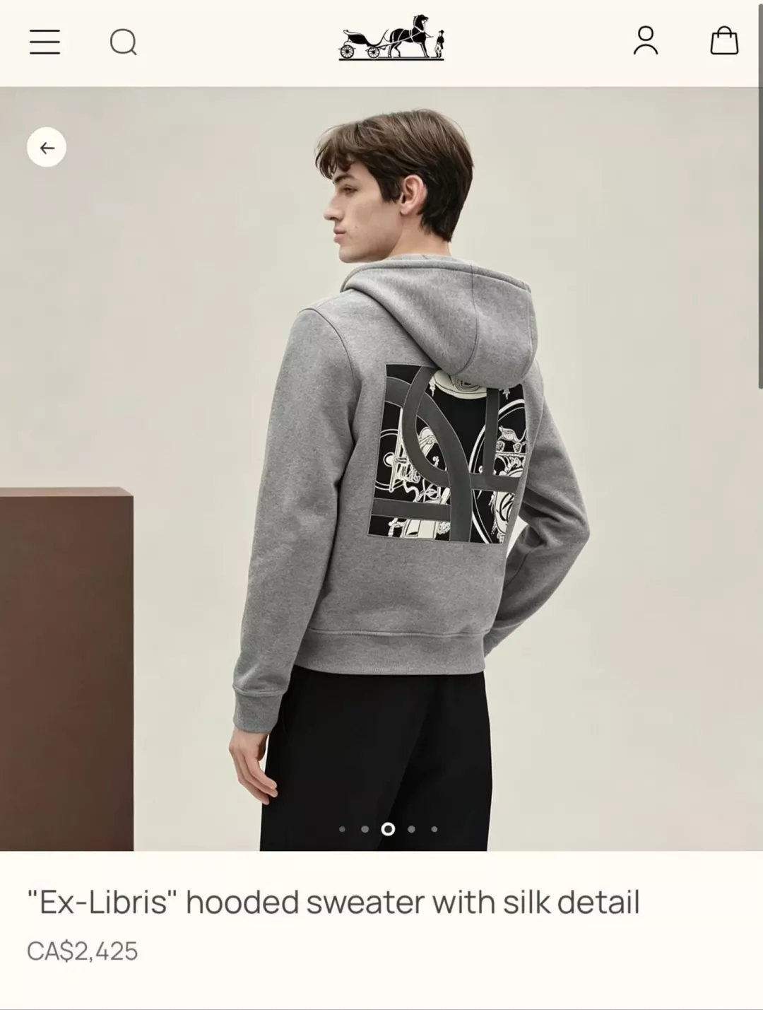 에르메스 승마 모티프 기모 남녀공용 후드 재킷 상세 이미지 19