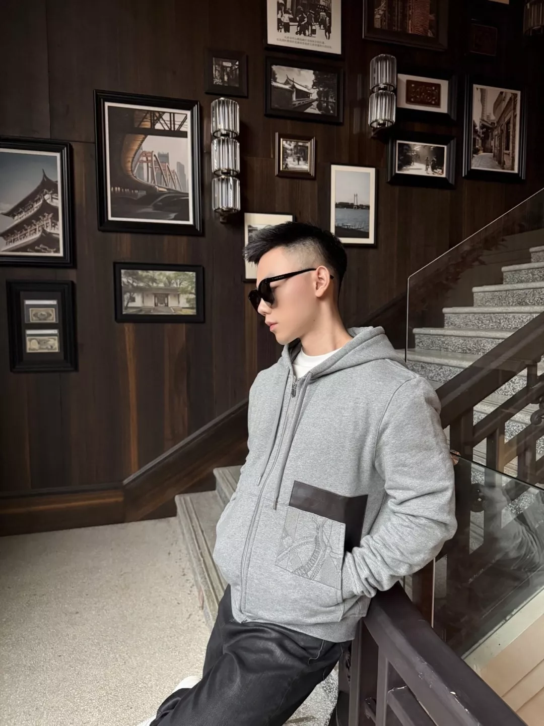 에르메스 승마 모티프 기모 남녀공용 후드 재킷 상세 이미지 20