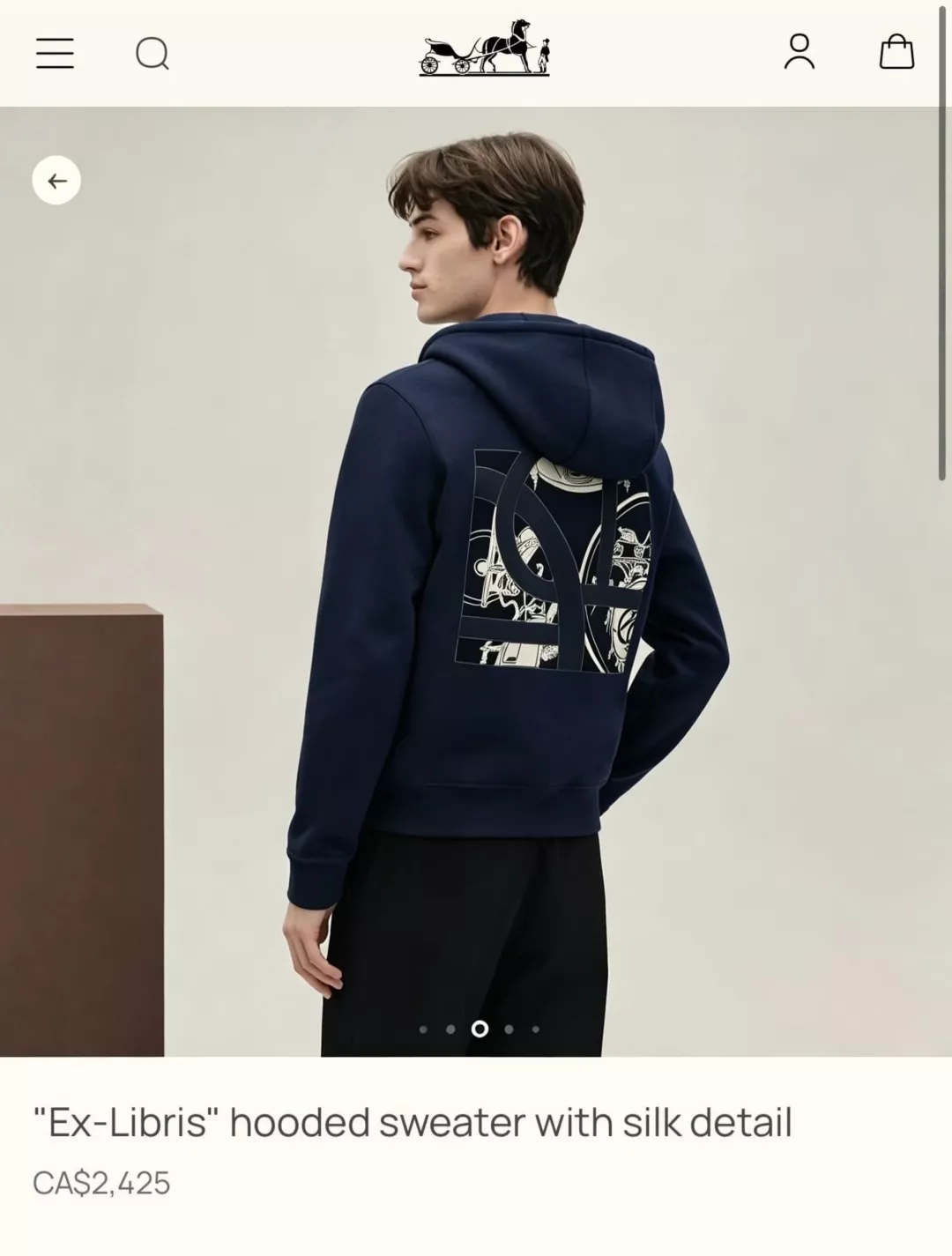 에르메스 승마 모티프 기모 남녀공용 후드 재킷 상세 이미지 24