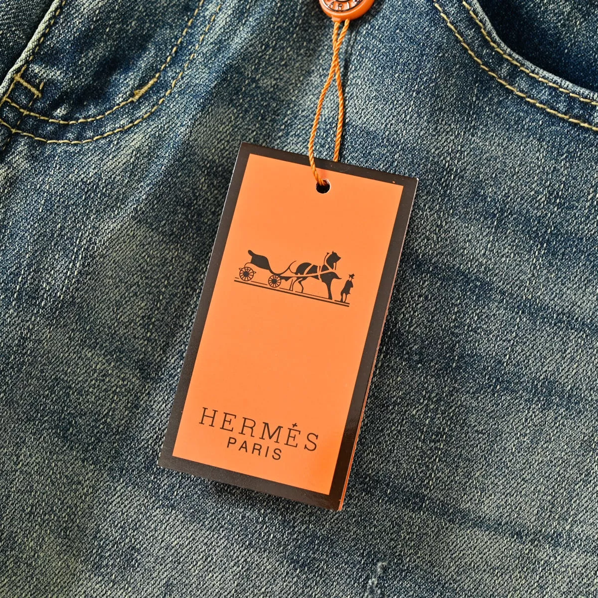 에르메스 워싱 스트레이트 남녀공용 데님 팬츠 상세 이미지 19