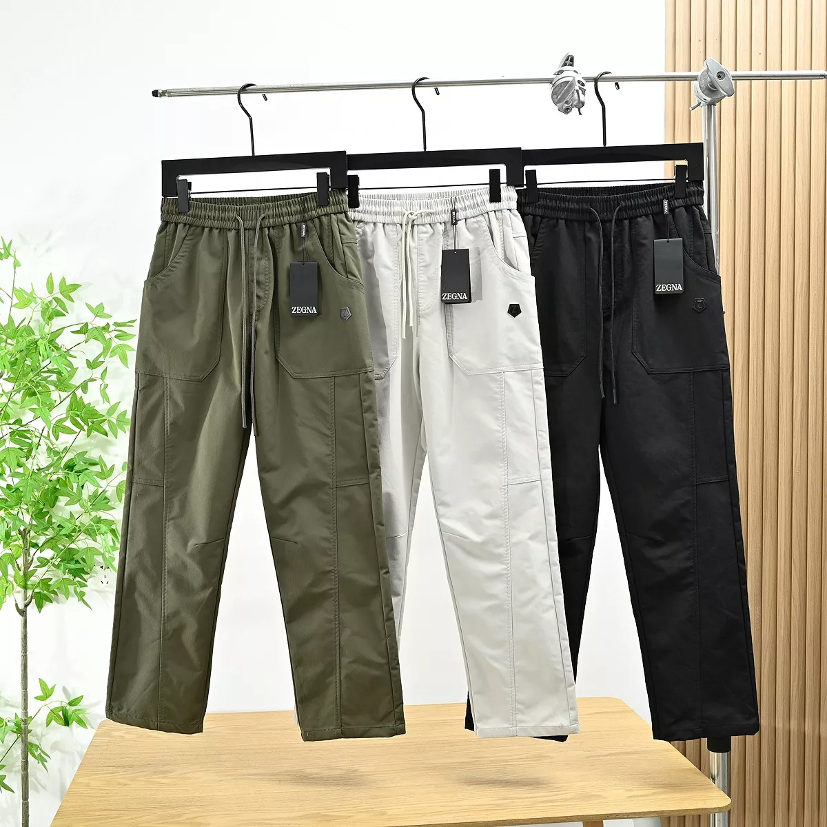 제냐 밴딩 카고 남녀공용 캐쥬얼 팬츠 상세 이미지 1