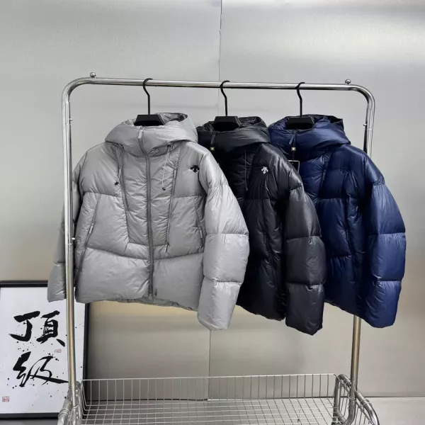 데상트 후드 덕다운 남녀공용 쇼트 패딩