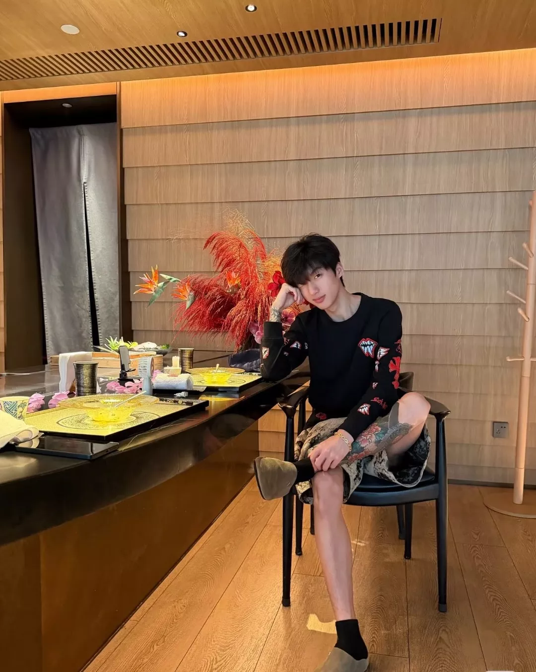 크롬하츠 치아 패치 남녀공용 긴소매 티셔츠 상세 이미지 16