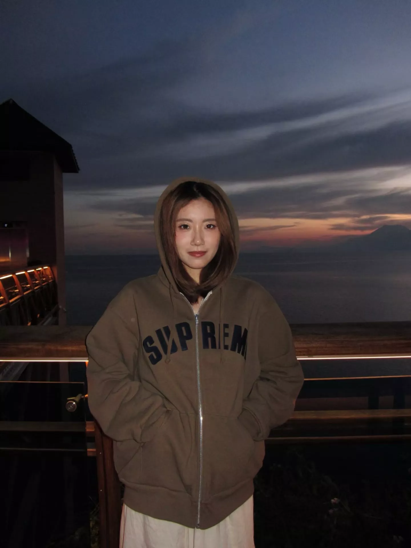 슈프림 레터링 자수 와플 남녀공용 후드 재킷 상세 이미지 14
