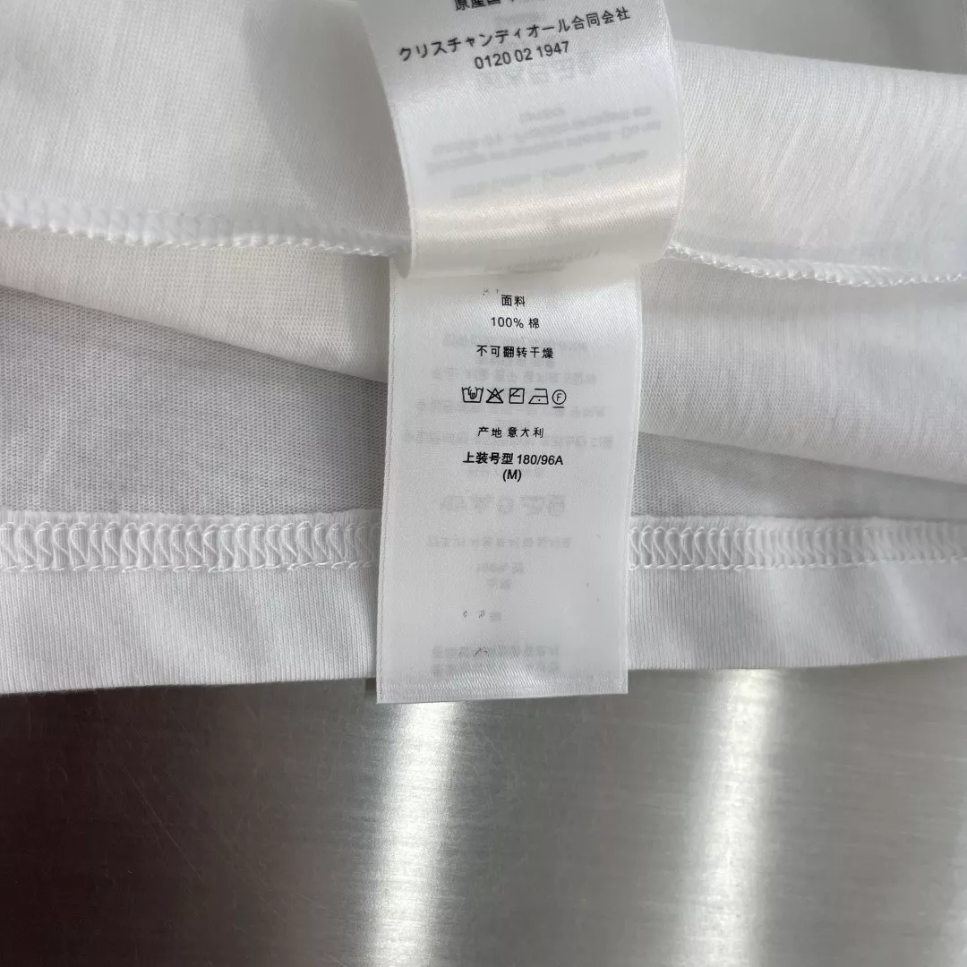 디올 가슴 자수 면 남녀공용 긴소매 티셔츠 상세 이미지 8