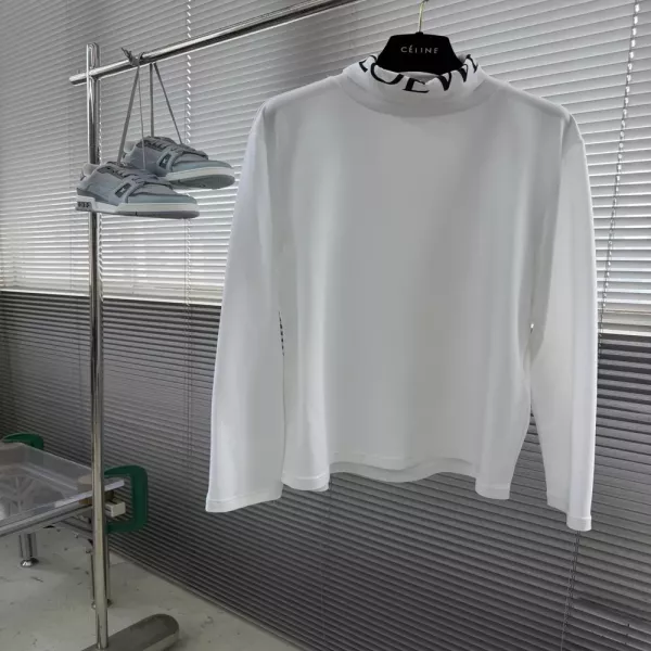 로에베 목둘레 프린트 남녀공용 긴소매 티셔츠