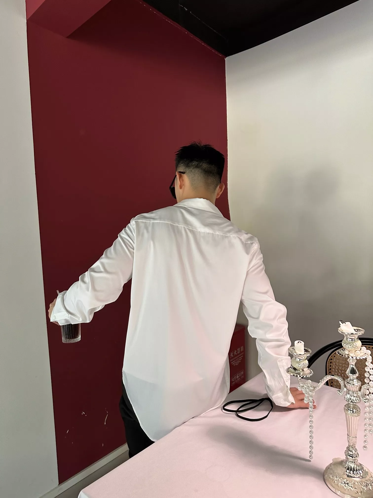 디올 그라데이션 꽃 자수 남녀공용 긴소매 셔츠 상세 이미지 11