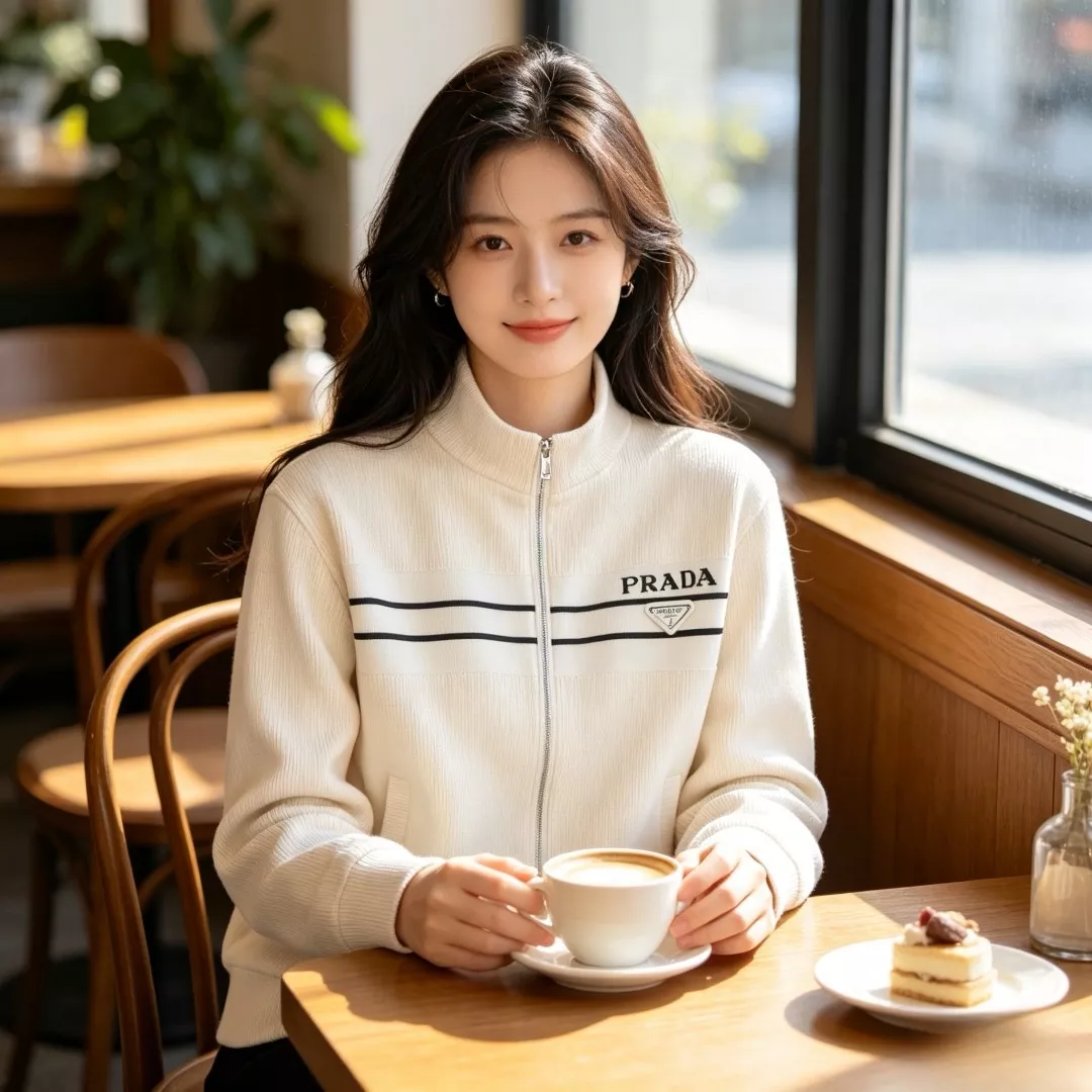 프라다 더블 스트라이프 남녀공용 니트 재킷 상세 이미지 14