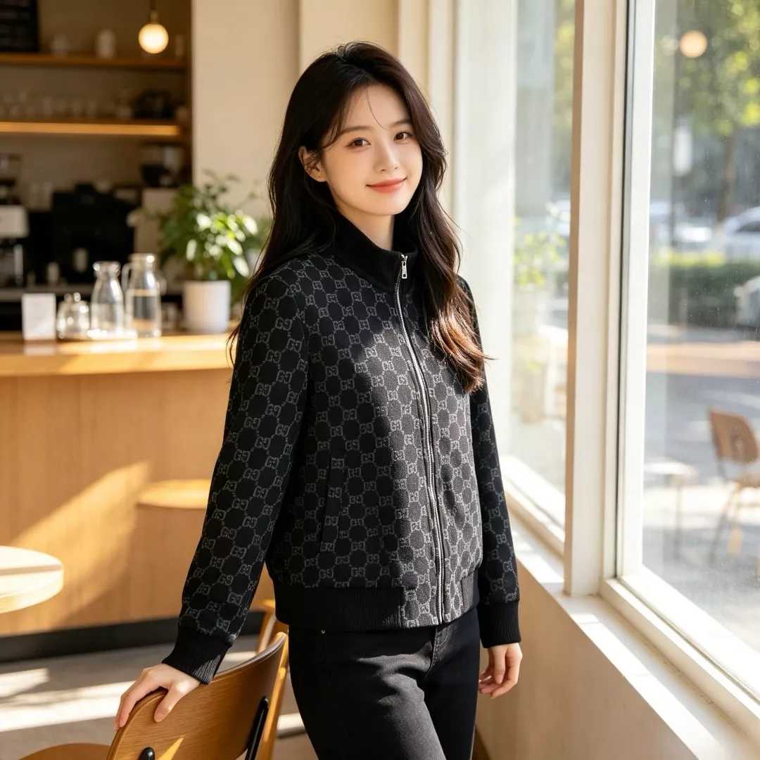 구찌 모노그램 자카드 남녀공용 니트 재킷 상세 이미지 14