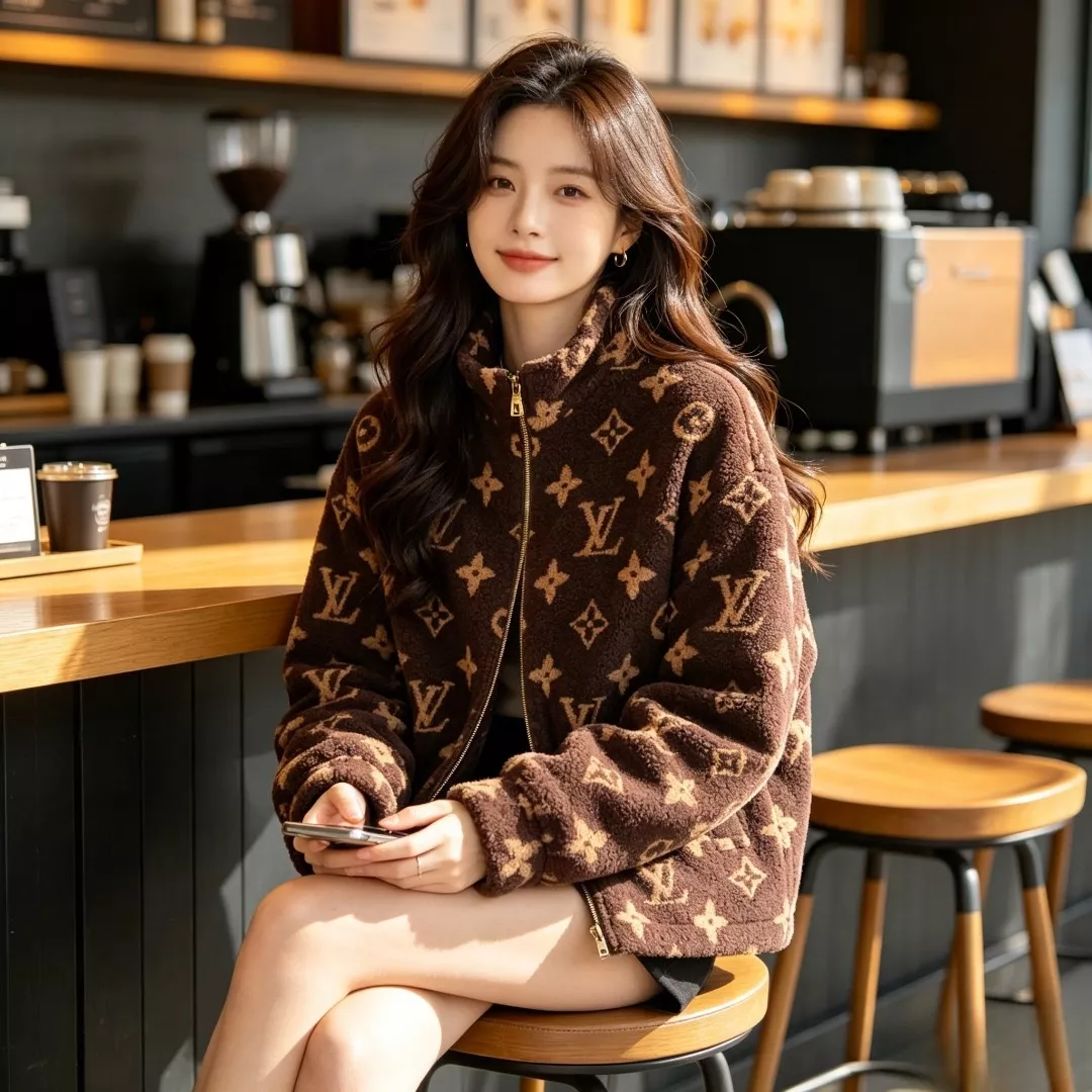 루이비통 모노그램 스탠드넥 남녀공용 플리스 재킷 상세 이미지 12