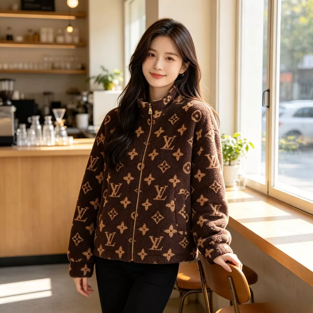 루이비통 모노그램 스탠드넥 남녀공용 플리스 재킷 상세 이미지 13