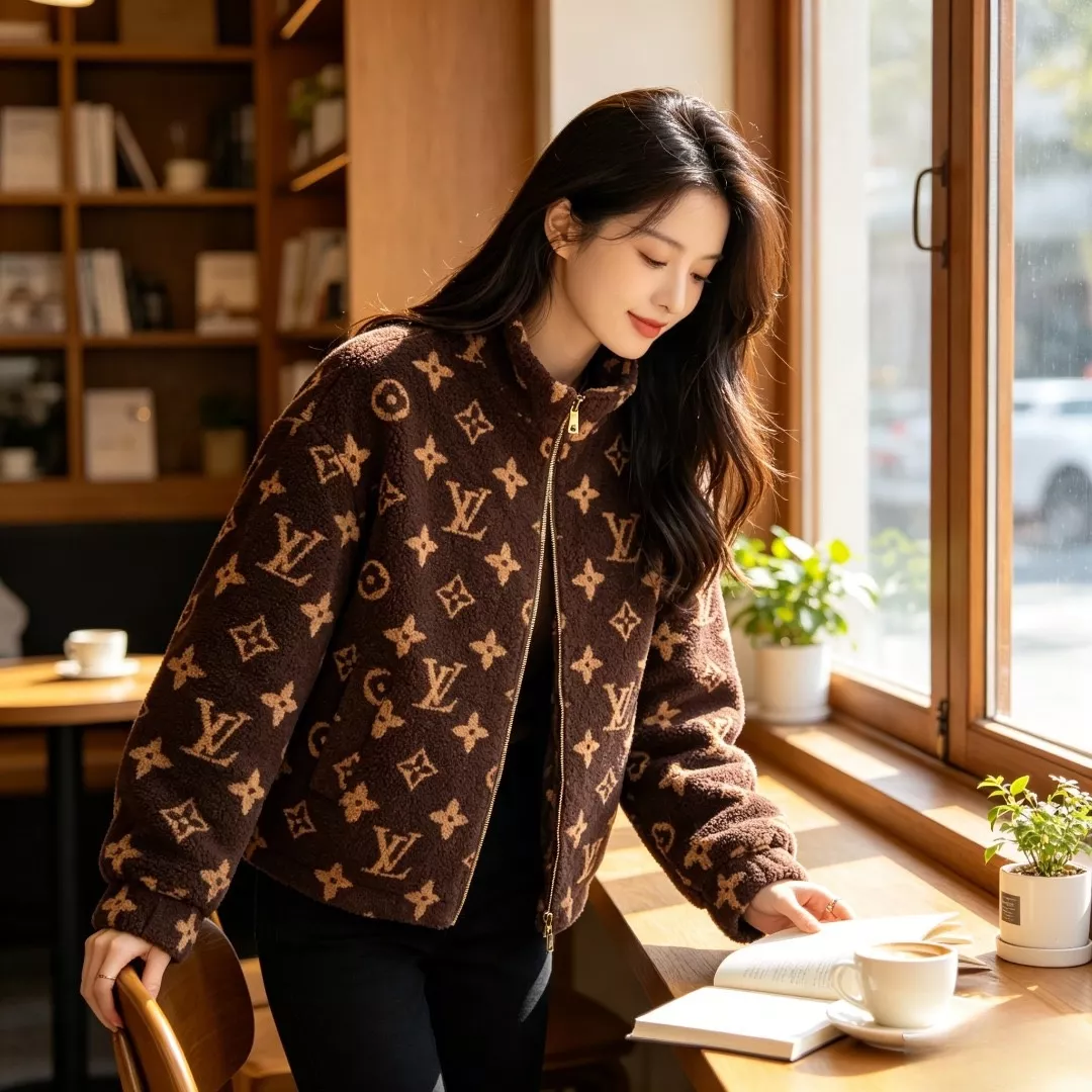 루이비통 모노그램 스탠드넥 남녀공용 플리스 재킷 상세 이미지 14