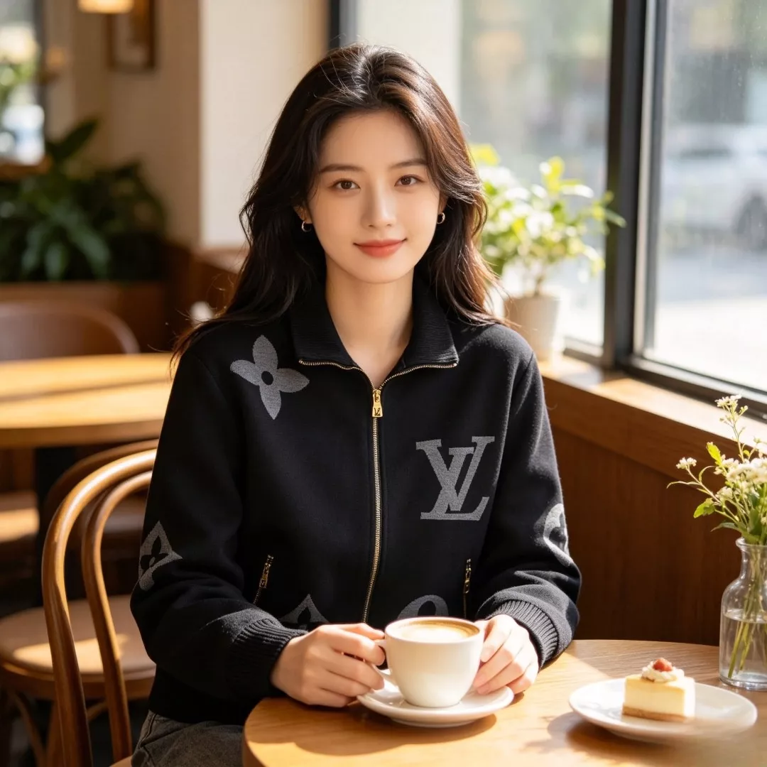 루이비통 로고 자카드 남녀공용 니트 재킷 상세 이미지 15