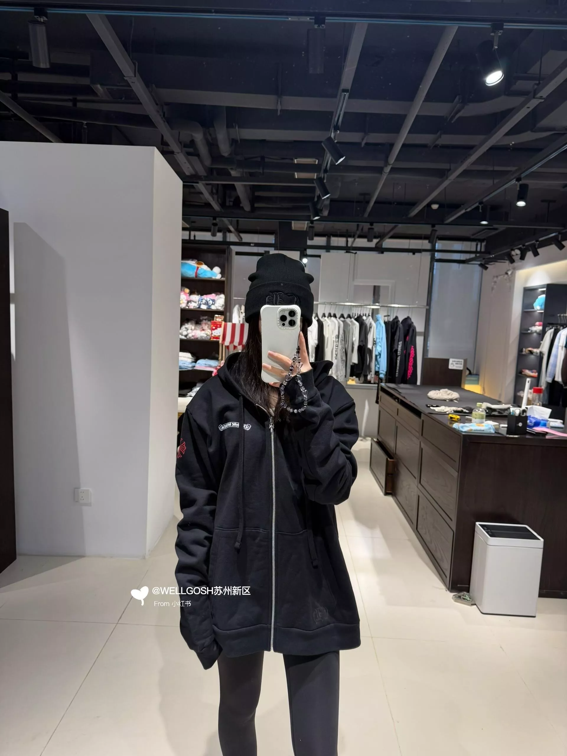 크롬하츠 레터링 면 테리 남녀공용 후드 재킷 상세 이미지 20