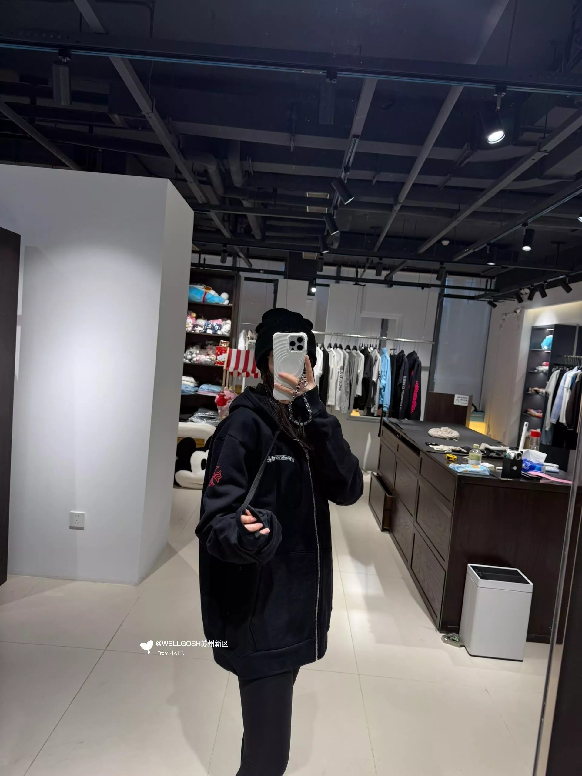 크롬하츠 레터링 면 테리 남녀공용 후드 재킷 상세 이미지 21