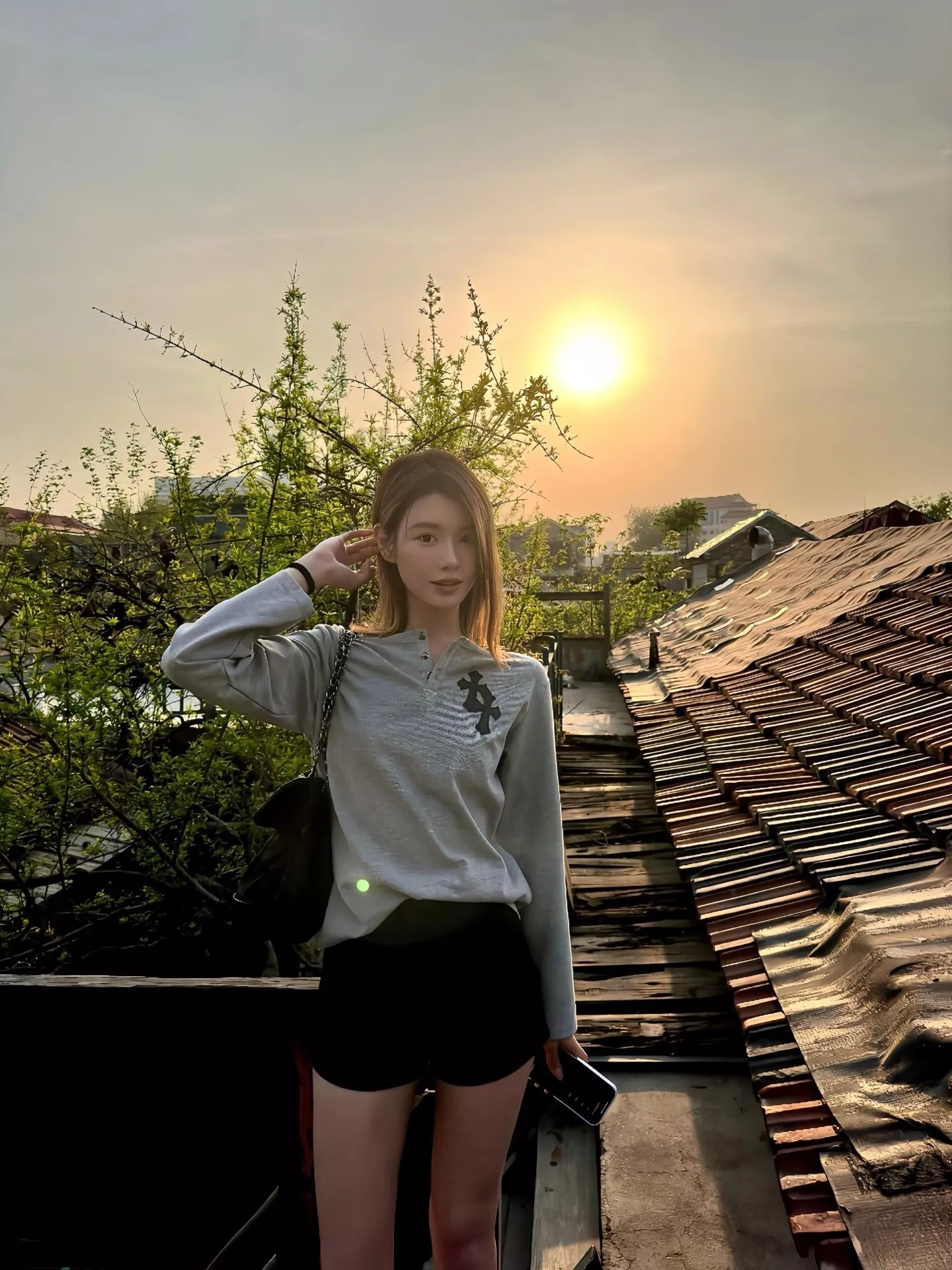 크롬하츠 십자가 와플 헨리넥 남녀공용 긴소매 티셔츠 상세 이미지 26