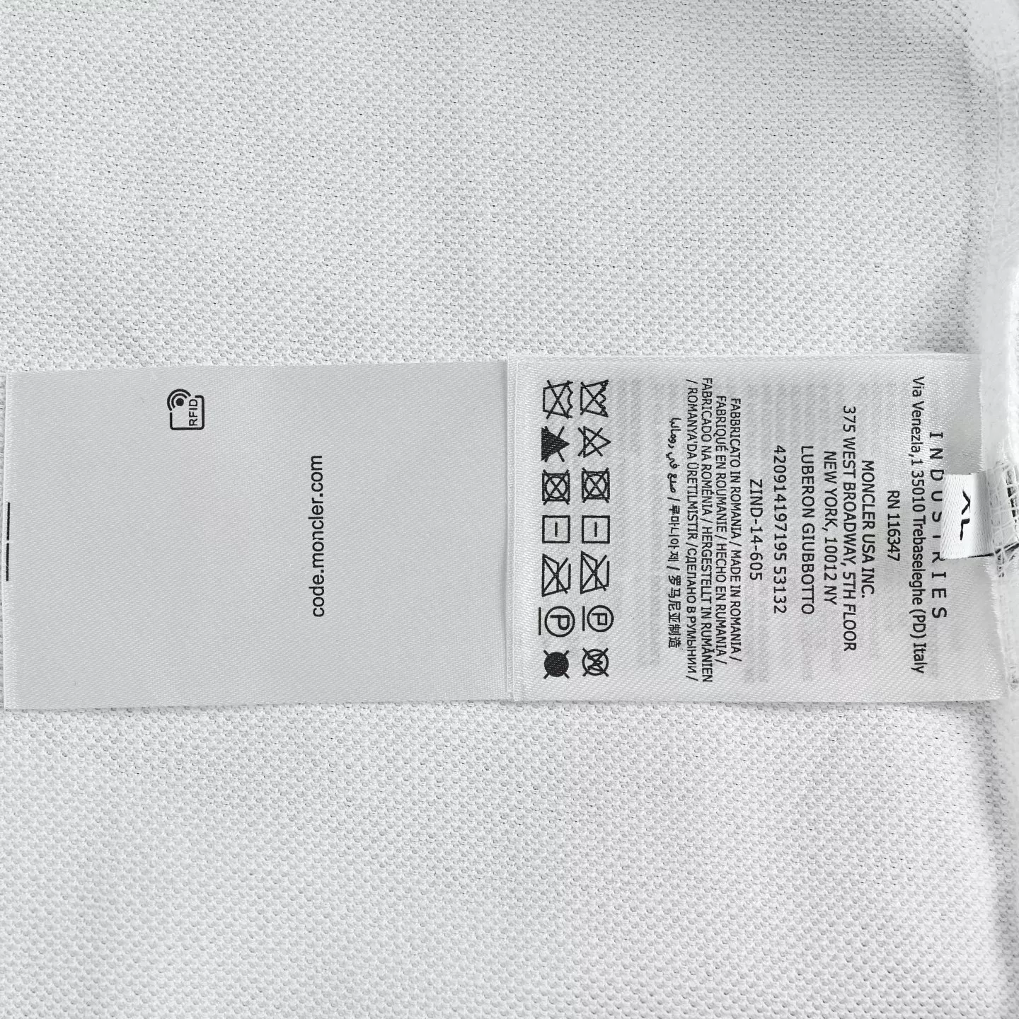 몽클레어 골지 카라 남녀공용 긴소매 티셔츠 상세 이미지 6